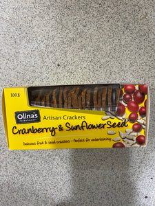 Crackers cranberry sunflower