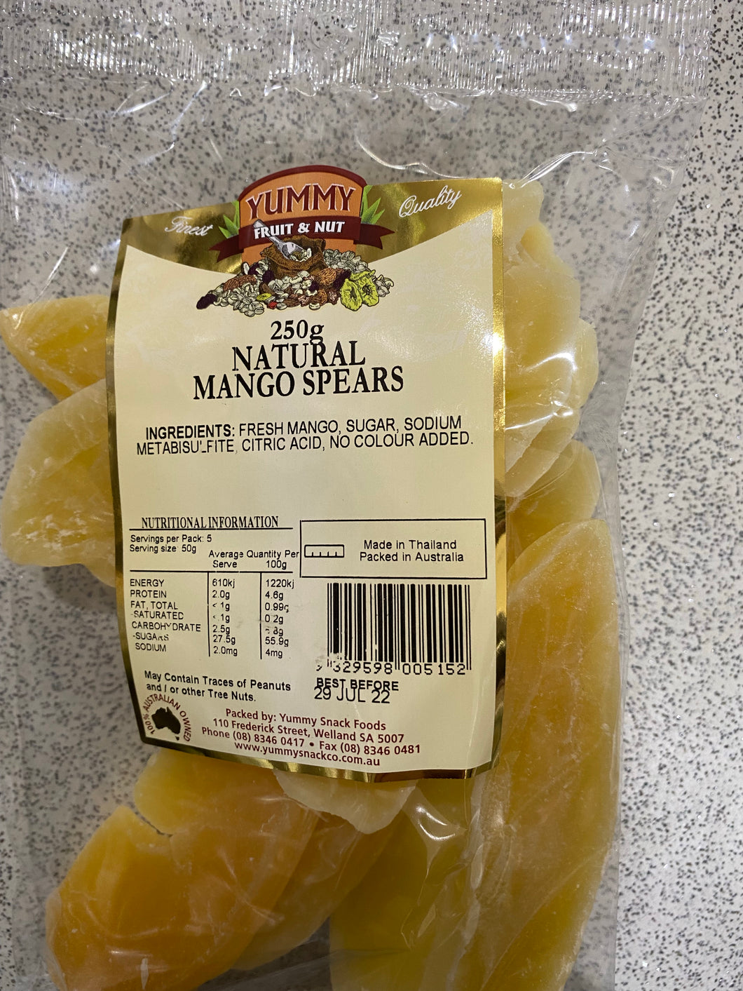 Dried Mango Spears 250g