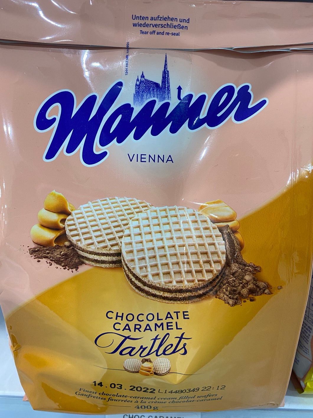 Chocolate Caramel Tartlet Wafer Biscuits 400g