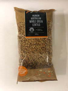 Lentils whole green