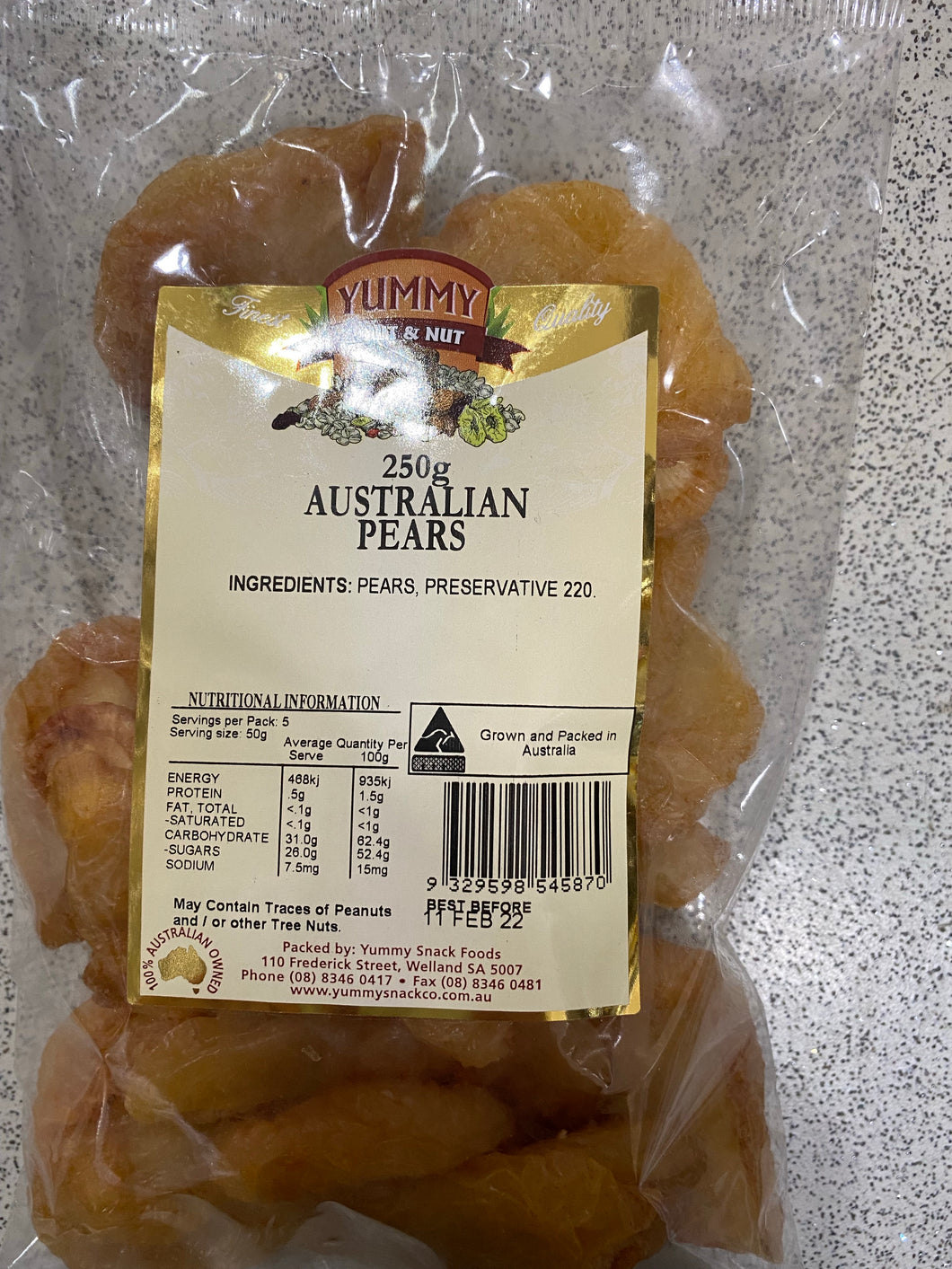 Dried Pears 250g
