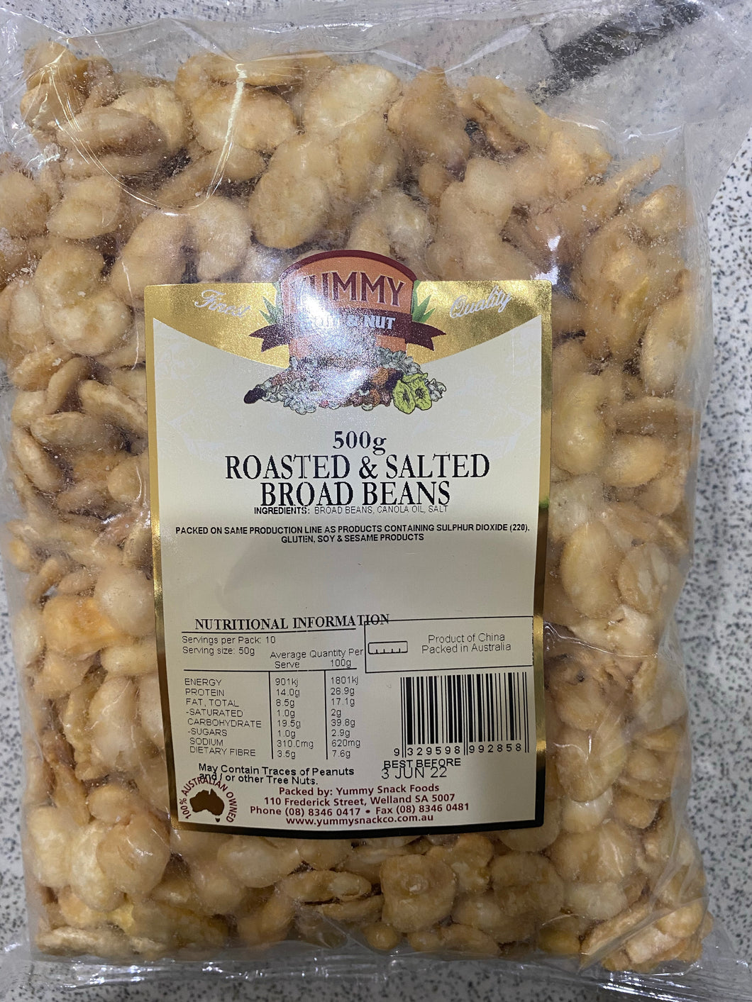 Roasted and Salted Broad Beans 500g